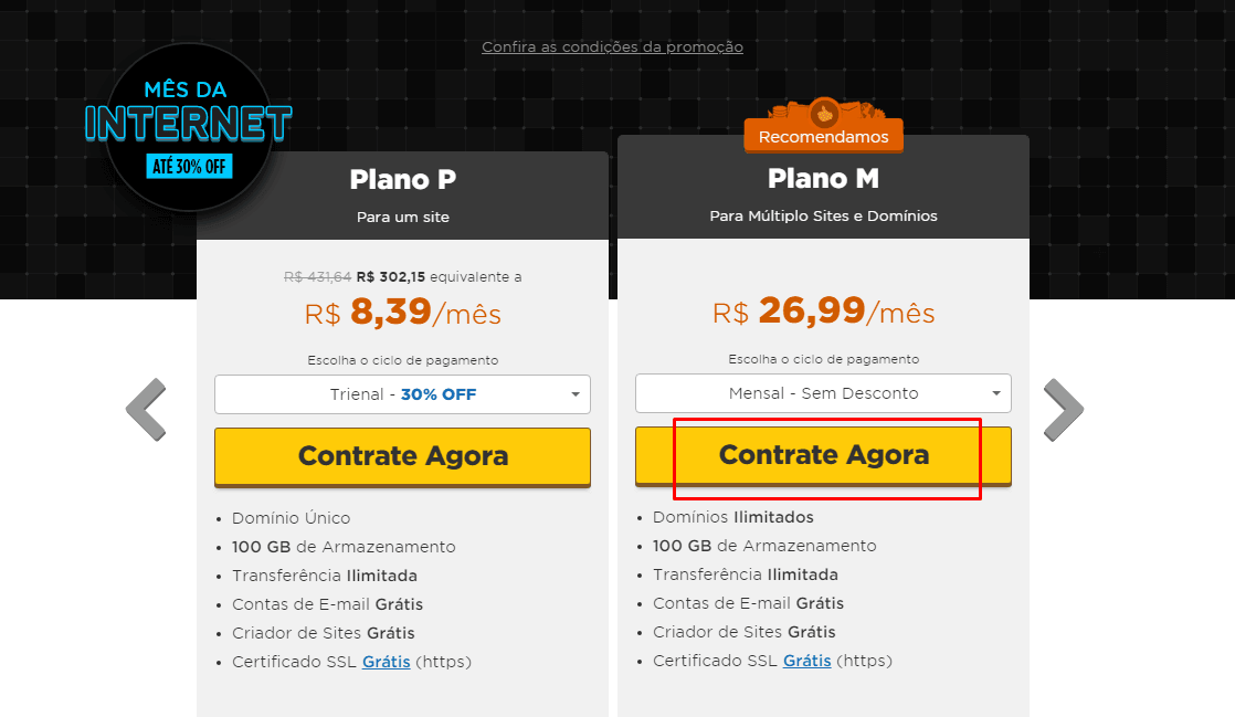 como criar um blog - planos de hospedagem