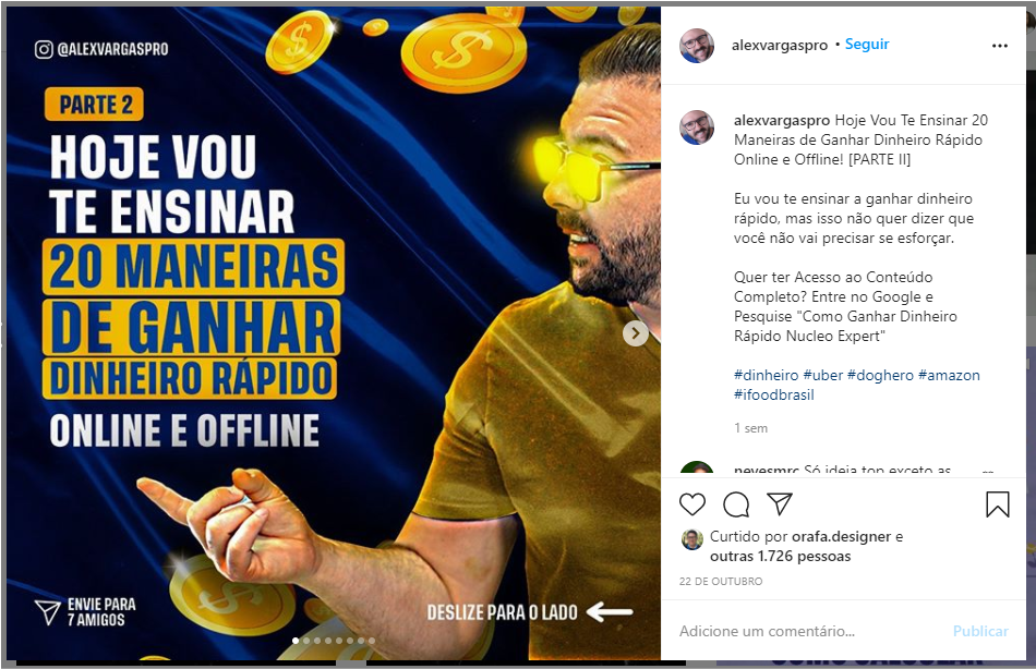Intensifique sua presença no Instagram para o algoritimo recomendar cada vez mais seus posts