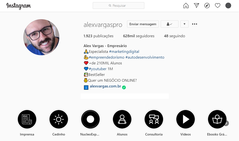 Biografia para Instagram pessoal